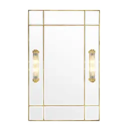 vintage brass finish | bevelled mirror glass
