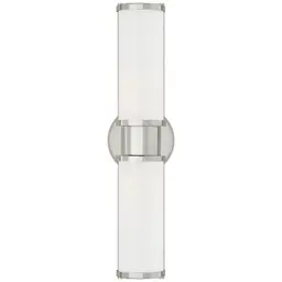 Polished Nickel White Glass
