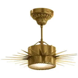 Hand-Rubbed Antique Brass Frosted Glass