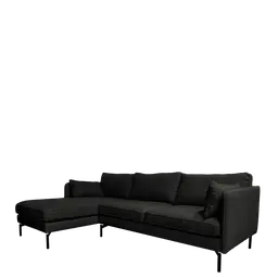 Dark grey Laminated woodNozag springsFoamand powder coated metal legs