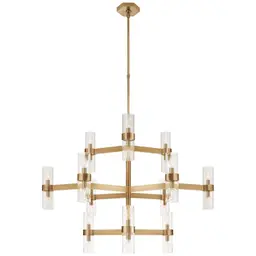 Hand-Rubbed Antique Brass Clear Glass