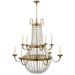 Antique-Burnished Brass Seeded Glass