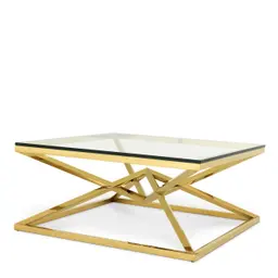 gold finish | clear glass