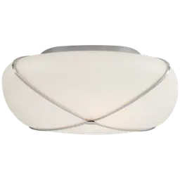 Polished Nickel White Glass