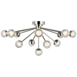 Polished Nickel Clear Glass