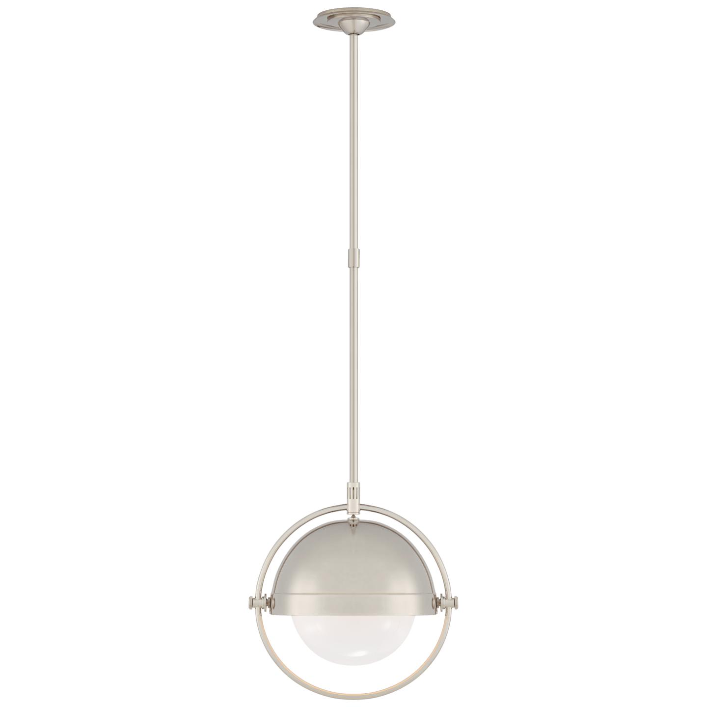 Polished Nickel White Glass