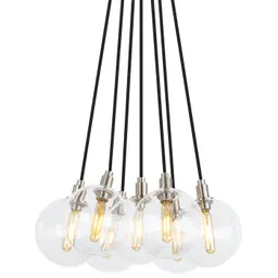 Satin Nickel Clear 7-LITE CHANDELIER LED 90 CRI 2700K 120V (T20/T24)