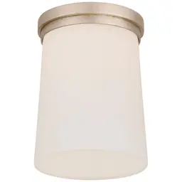 Burnished Silver Leaf White Glass