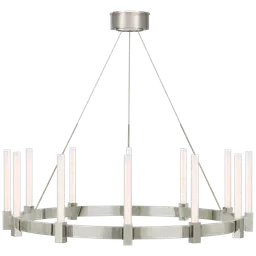 Polished Nickel White Glass
