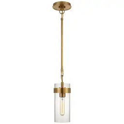 Hand-Rubbed Antique Brass Clear Glass