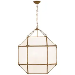 Gilded Iron White Glass