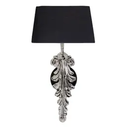 nickel finish black velvet shade