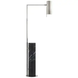 Polished Nickel and Black Marble
