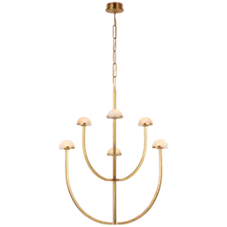 Antique-Burnished Brass Alabaster