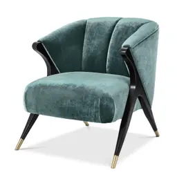 aegean green | black & brass finish legs