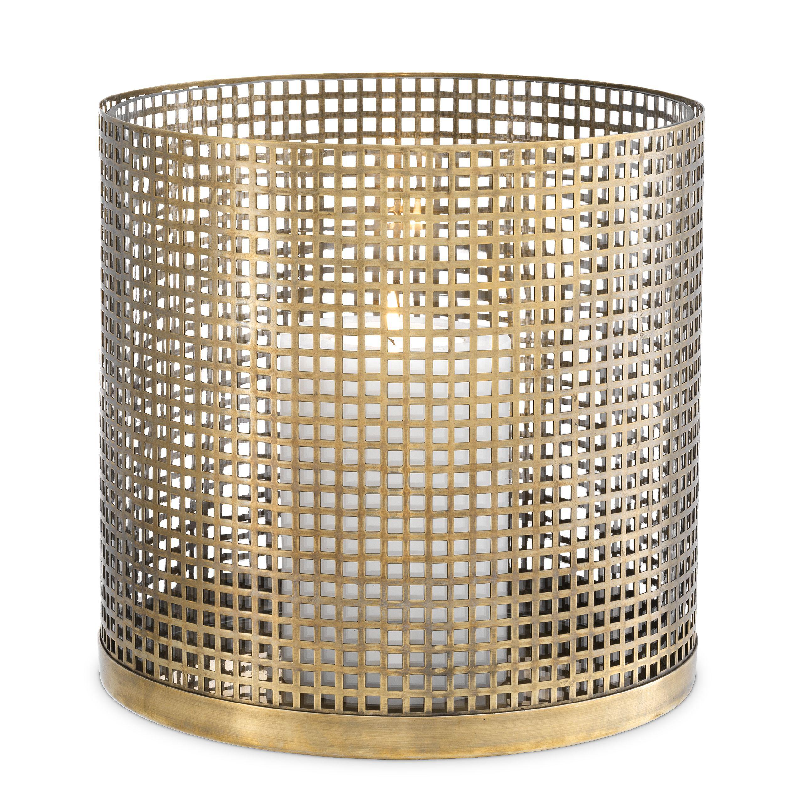 vintage brass finish | clear glass