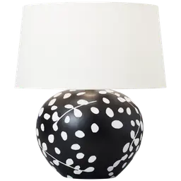 White Leather W Black Leather LED Bulb(s) Included