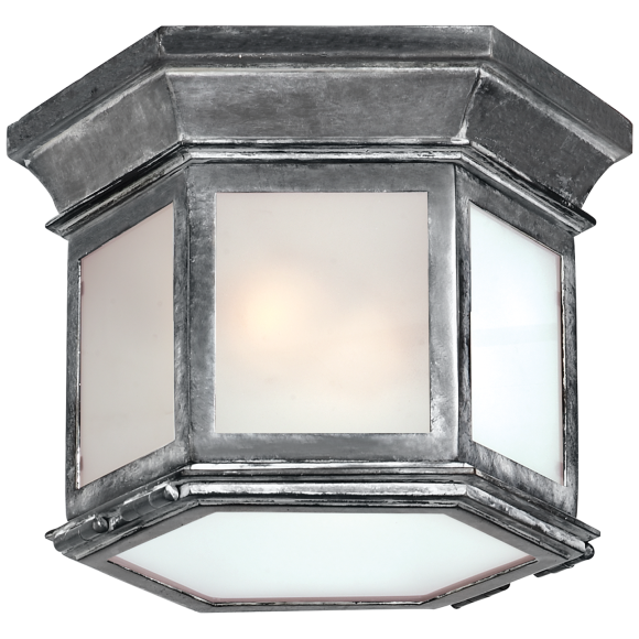 Weathered Zinc Frosted Glass