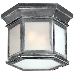 Weathered Zinc Frosted Glass