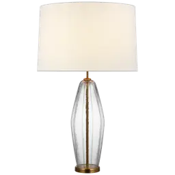 Clear Glass 19" x 20" x 13" Linen Oval