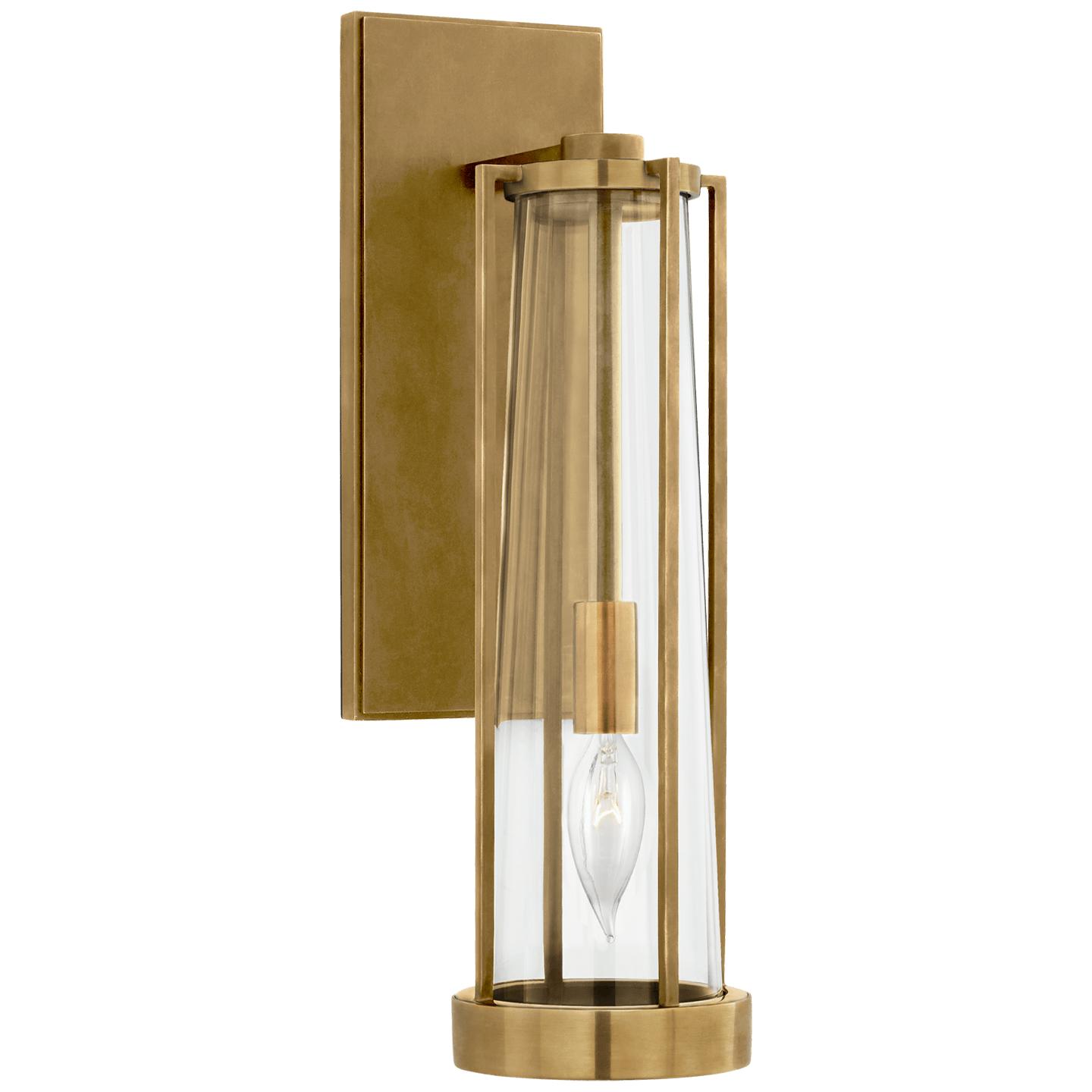 Hand-Rubbed Antique Brass Clear Glass