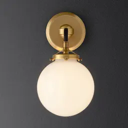 Bronze/Antiqued Brass Milk Glass