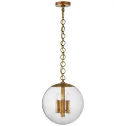 Hand-Rubbed Antique Brass Clear Glass