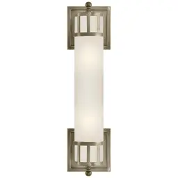 Antique Nickel Frosted Glass
