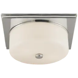 Polished Nickel White Glass