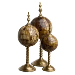 antique brown bone | antique brass finish