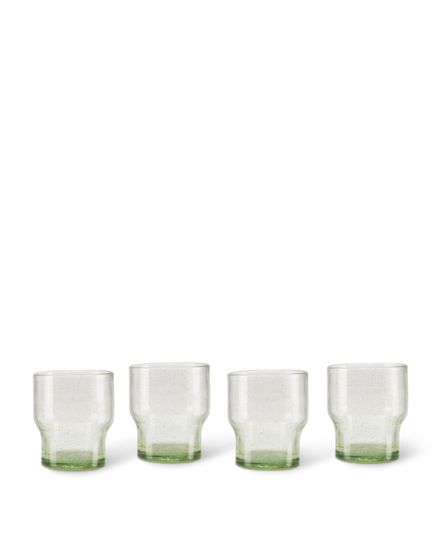 Olive green Recycled glass with bubbles