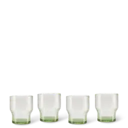 Olive green Recycled glass with bubbles