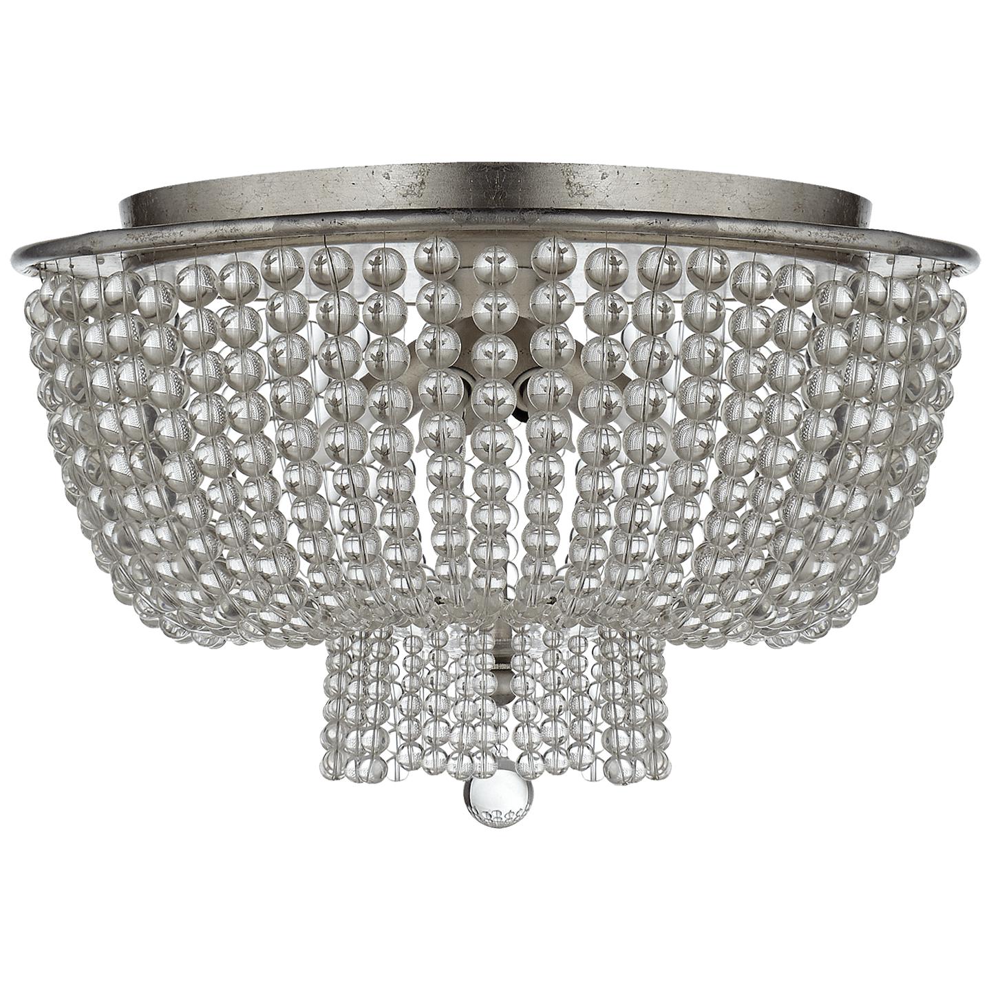 Burnished Silver Leaf Clear Glass