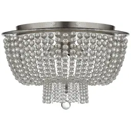 Burnished Silver Leaf Clear Glass