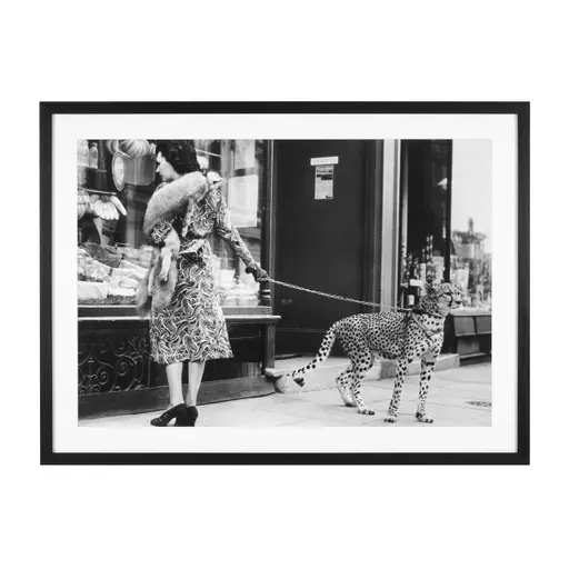 Купить Постер Print Elegant Woman with Cheetah в интернет-магазине roooms.ru