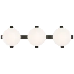 Gun Metal White Glass
