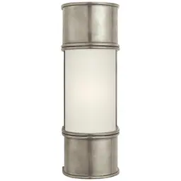 Antique Nickel Frosted Glass