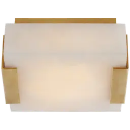 Antique-Burnished Brass Alabaster