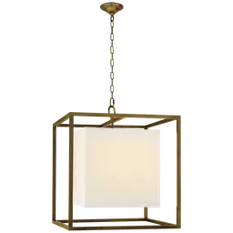 Hand-Rubbed Antique Brass 15.25" Cube Linen