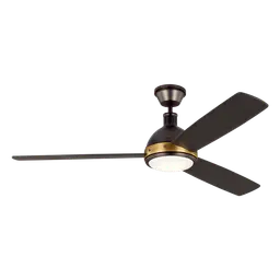 Deep Bronze Housing With Bronze Blades with Light Kit