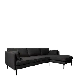 Dark grey Laminated woodNozag springsFoamand powder coated metal legs