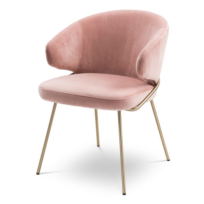 savona nude velvet | brass finish legs