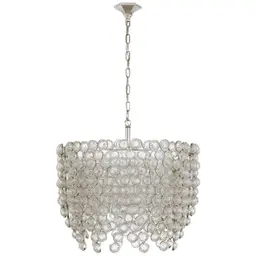 Burnished Silver Leaf and Crystal