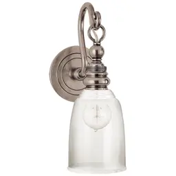 Antique Nickel Clear Glass