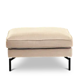 Beige Laminated woodNozag springsFoamand powder coated metal legs