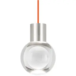 Satin Nickel Clear 1-LITE Orange Cord