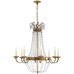 Antique-Burnished Brass Seeded Glass