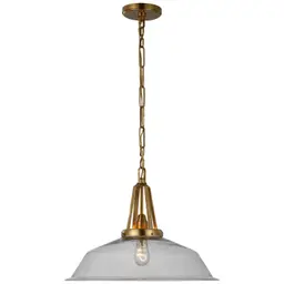 Antique-Burnished Brass Clear Glass