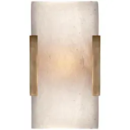 Antique-Burnished Brass Alabaster