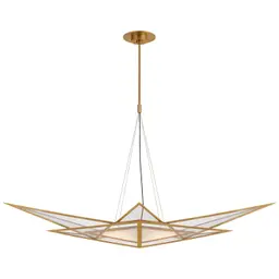 Antique-Burnished Brass Clear Lined Glass